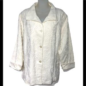 Dialogue Linen Embroidered Jacket